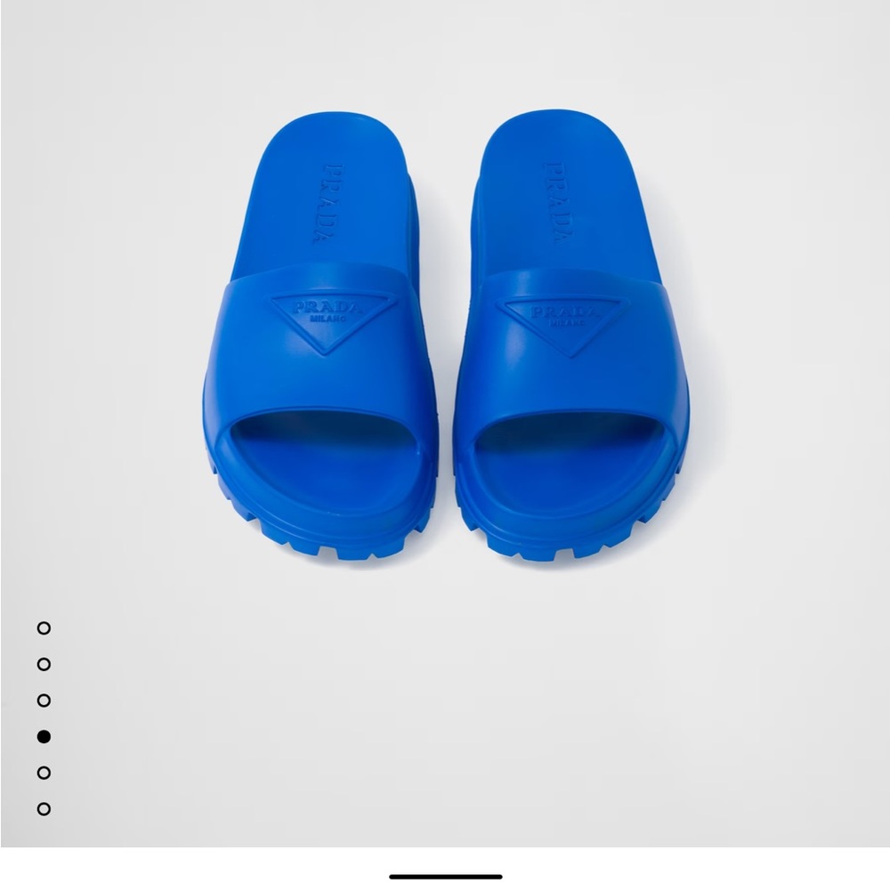 Prada blue pool slides